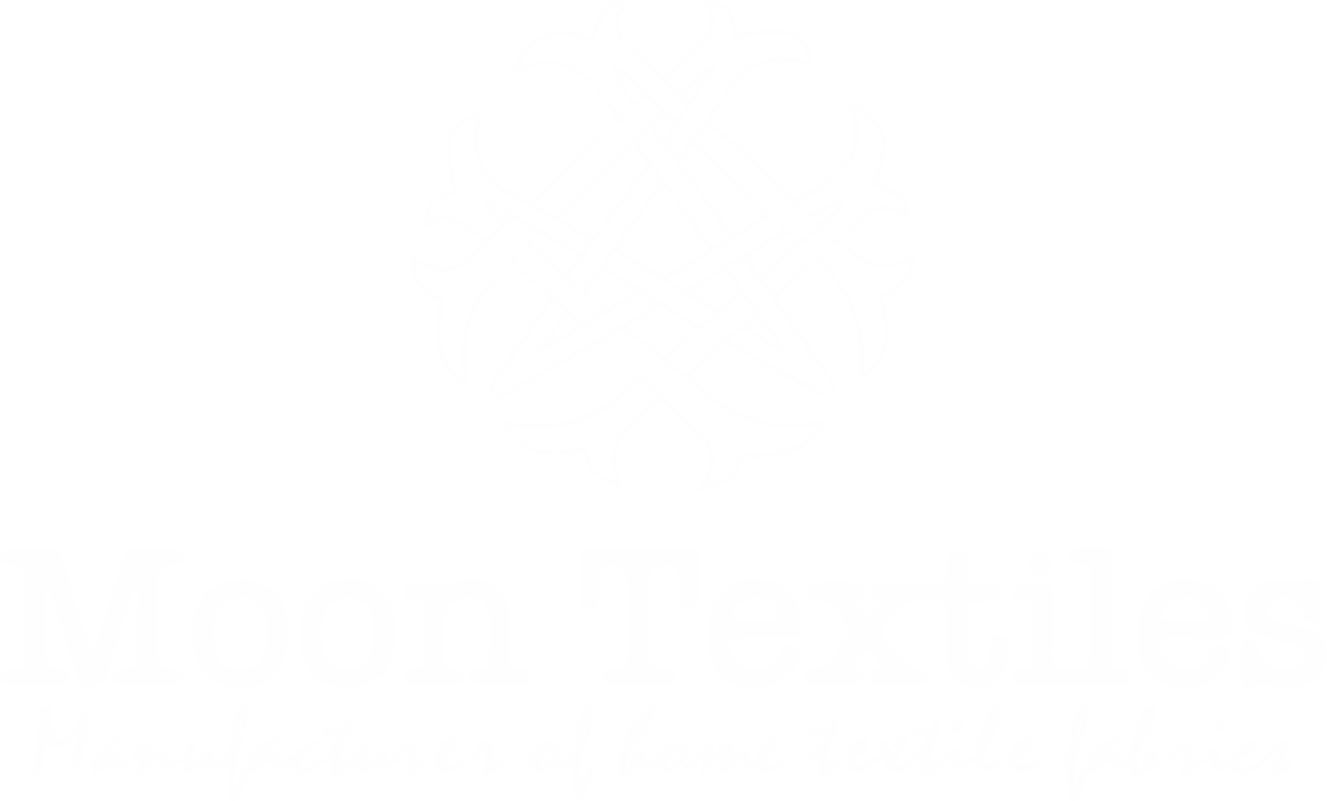 moon textile logo. white